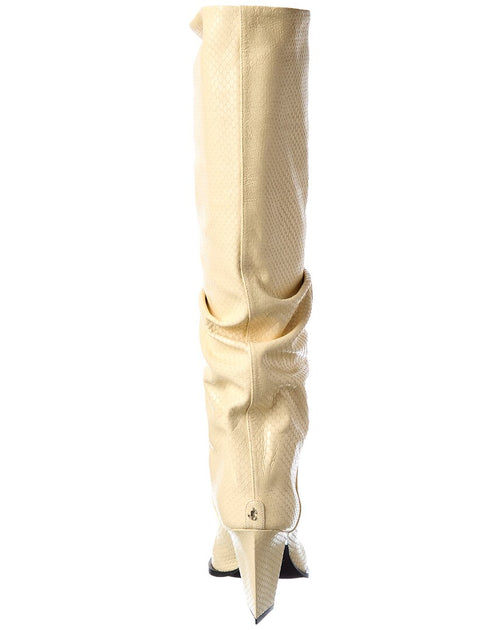 Jimmy Choo Hart 85 Knee-High Boot Beige EU 36.5 4