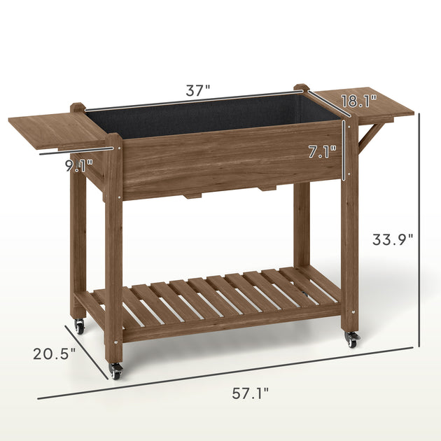 Hivvago Outdoor Raised Planter Gray 6