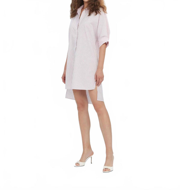 Theo the Label Echo Back Button Dolman Dress Pink Small 3
