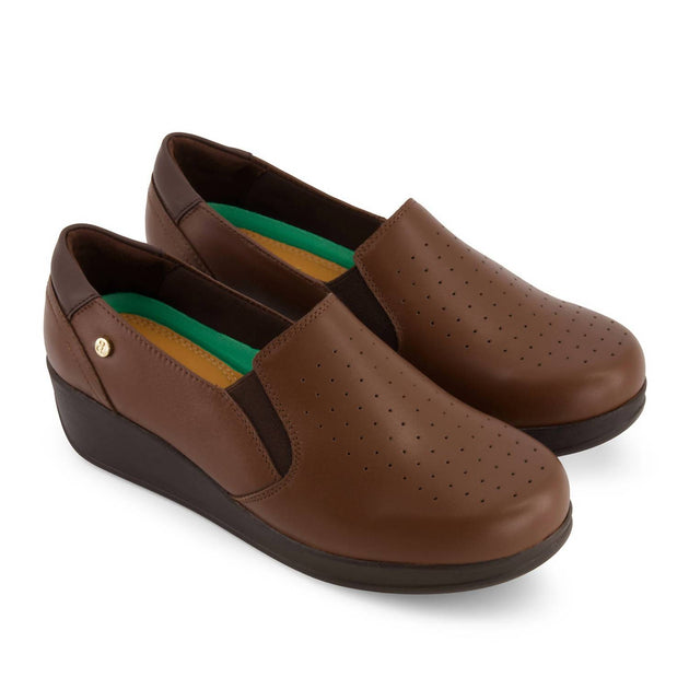 Andrea Women's Leather Moccasins Brown US 8 3