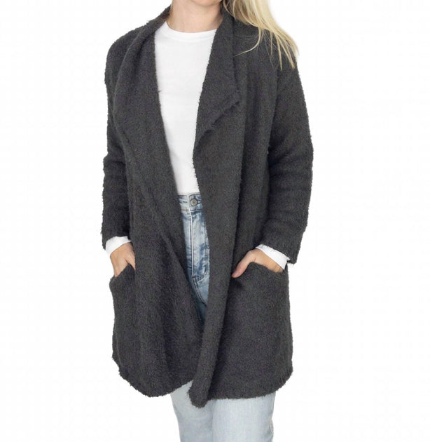 BluIvy Soft Fuzzy Drape Cozy Cardigan Rose Medium/Large 2