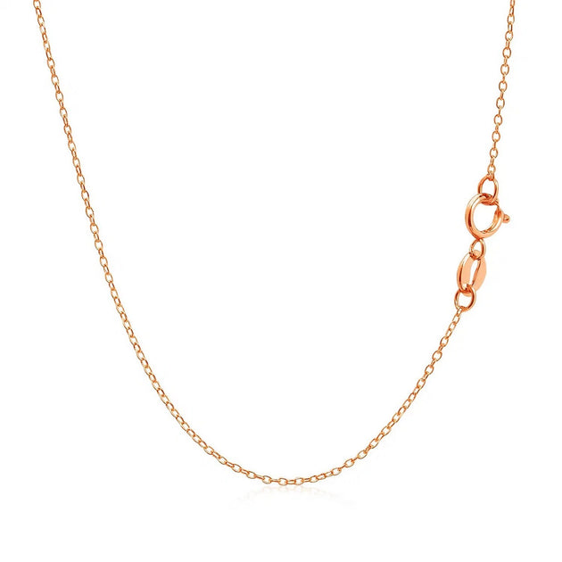 FASHNZFAB Cable Link Chain Rose Gold 1.10mm US 18 4