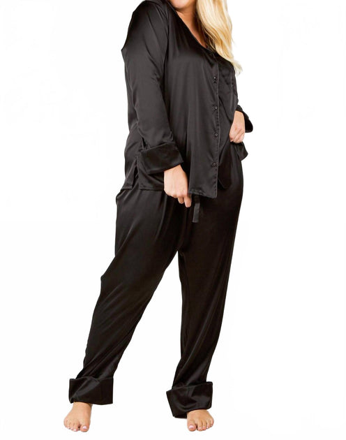 Ensemble de Pyjama en Soie ISAYES Noir 4X 2