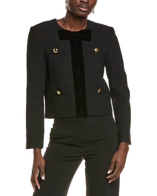 Endless Rose Velvet Contrast Jacket Black Small 2
