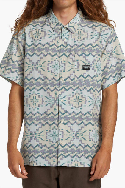 Billabong Surftrek Trail Short Sleeve Woven Green Medium 2