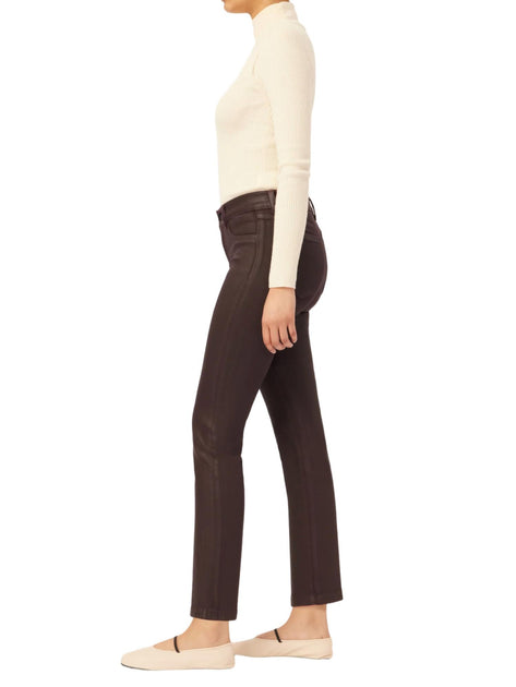 DL1961 Mara Straight Ankle Jeans Brown 25 3