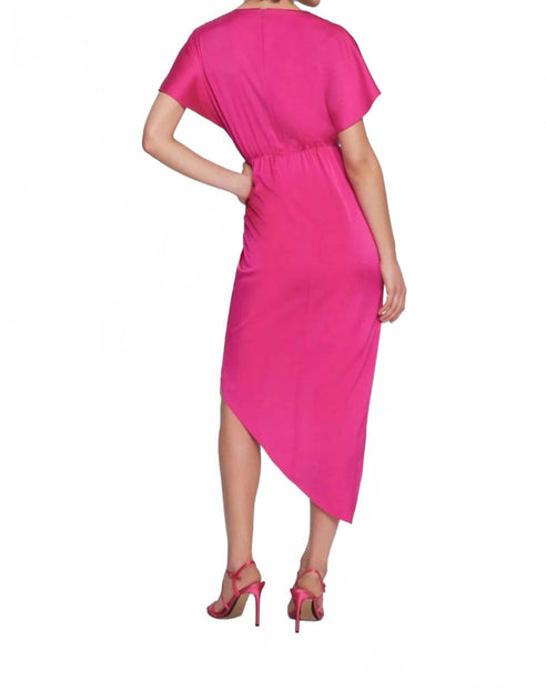 Joseph Ribkoff Faux Wrap Midi Dress Pink US 8 3