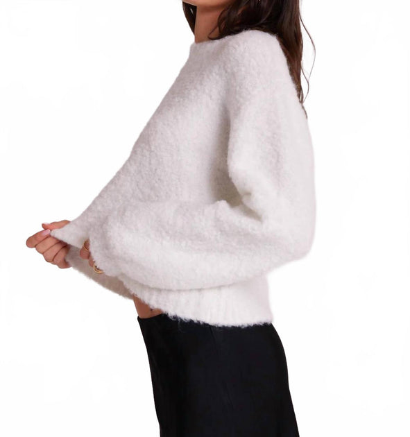 Bella Dahl Slouchy Crew Sweater White Small 3