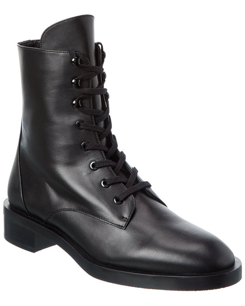 Stuart Weitzman Sondra Leather Bootie Black US 10 2