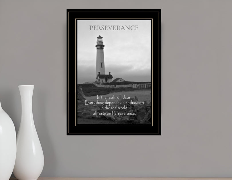Hivvago Perseverance Grayscale 2 Framed Print Black 2
