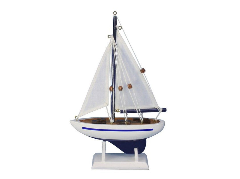 Enterprise Modell-Segelboot Dekoration Weiß/Blau 23 cm 2