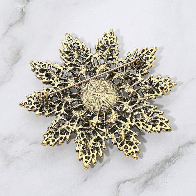 FASHNZFAB Floral Starburst Pin Brooch Silver 5