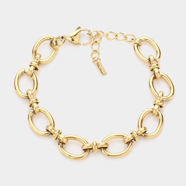 FASHNZFAB Chain Link Bracelet Gold 5
