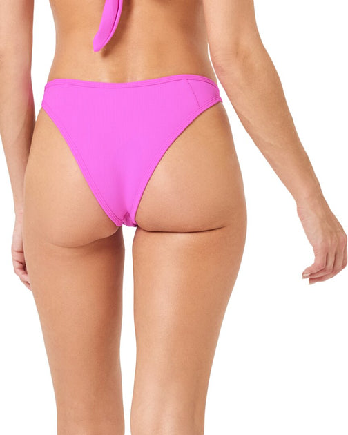 L Space Dominic Bitsy Ridin High Rib Swim Bottom Pink Medium 3