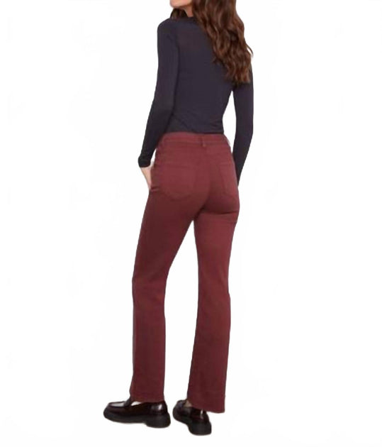 Charlie B Patch Pocket Flare Twill Pants Red US 2 4