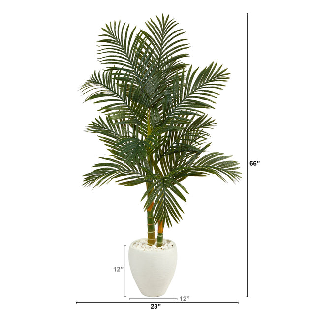 Hivvago Golden Cane Artificial Palm Tree White 167 cm 3