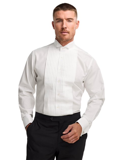 Paul Fredrick Tailored Fit Baumwolle Smokinghemd Weiß US 17 32/33 4
