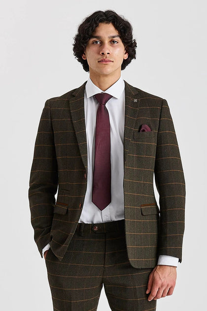 Paul Andrew Herringbone Wool Blend Trousers Grey 34 3