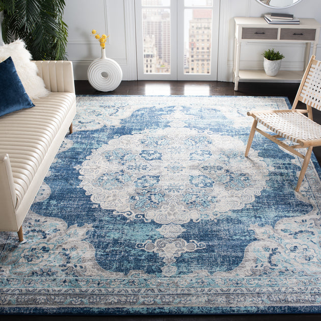 Safavieh Brentwood Area Rug Navy Ivory 3