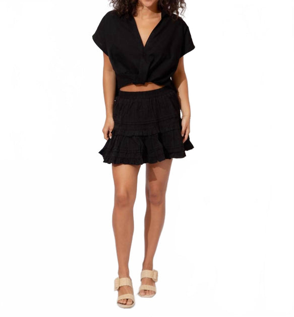 By Together Skye Mini Skirt Black Large 2
