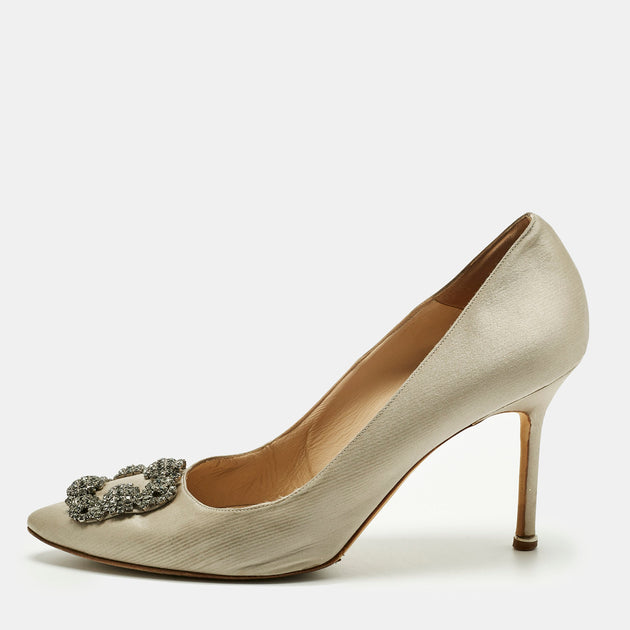 Manolo Blahnik Hangisi Pumps Grey EU 41 2