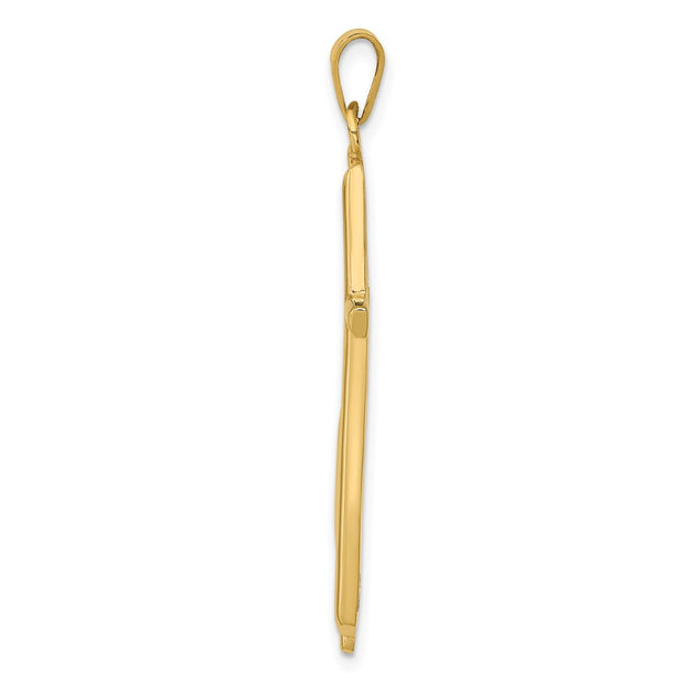Diamond2Deal Cross Drape Pendant Yellow Gold 3