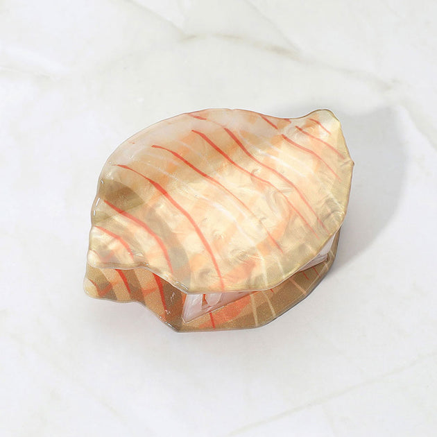FASHNZFAB Muschel Haarspange Beige 2