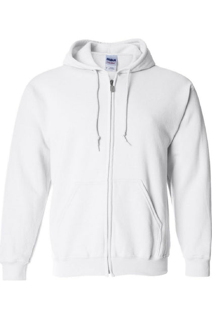 Gildan Heavy Blend Full Zip Hooded Sweatshirt White Small 2
