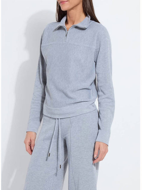 Lysse Viola Knit Lounge Sweatshirt Blue Small 5