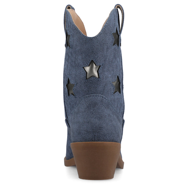 Journee Collection Underwood Western Ankle Booties Multi US 6.5 4