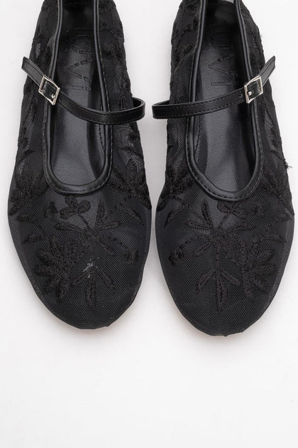 Prologue Shoes Juny Mesh Floral Embroidery Ballet Flat Multi US 8 3