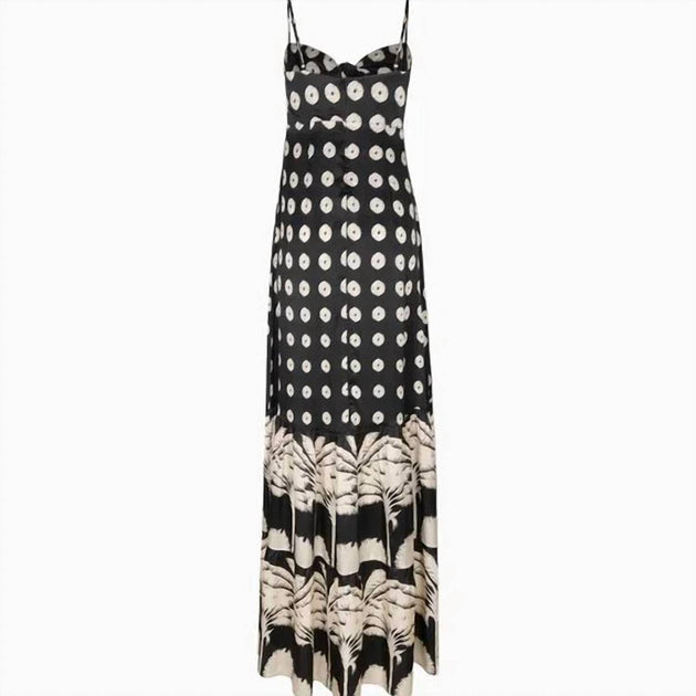JUAN DE DIOS Julieta Silk Maxi Dress Black US 0 4
