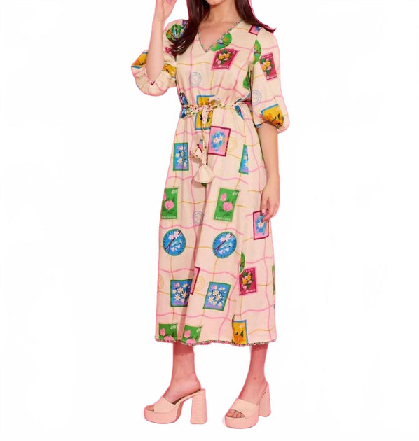 Alden Adair Lizzie Postcard Dress Multi XSmall 2