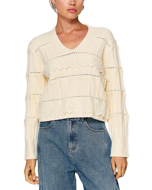 Line & Dot Cailkn Sweater White Small 2