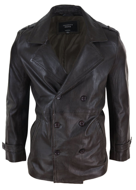 TruClothing 3/4 Double Breasted Coat Black XL 2