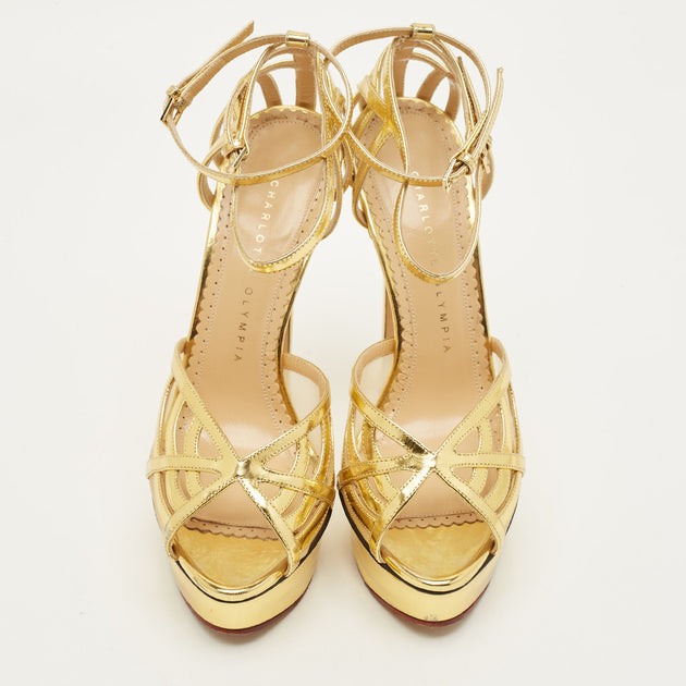 Charlotte Olympia Sandals Gold EU 37 4