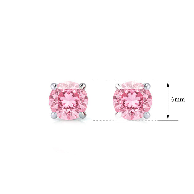 SuperJeweler Gemstone Stud Earrings Red 5