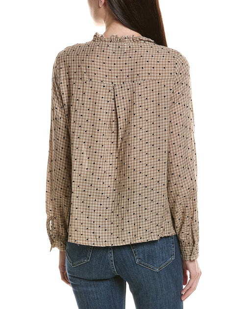 Anna Kay Komane Bluse Braun Small 3