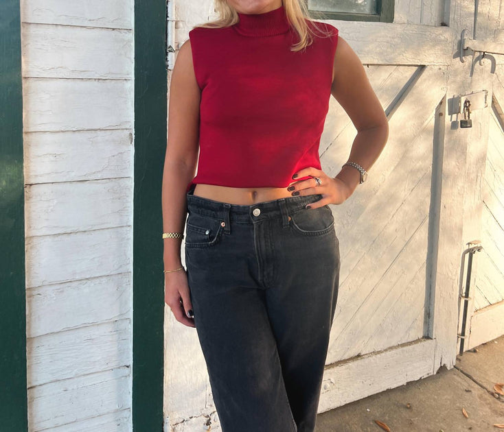 Design History Ibis Mock Neck ärmelloses Top Rot Medium 4