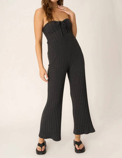 Pro-Ject Marseille Strapless Rib Jumpsuit Black XSmall 2