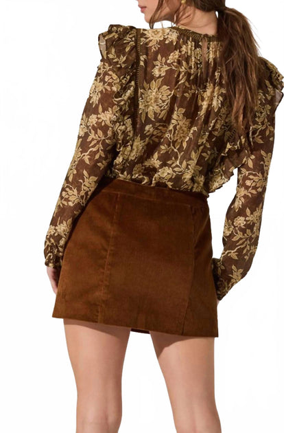 ASTR Kinley Top Brown Medium 3