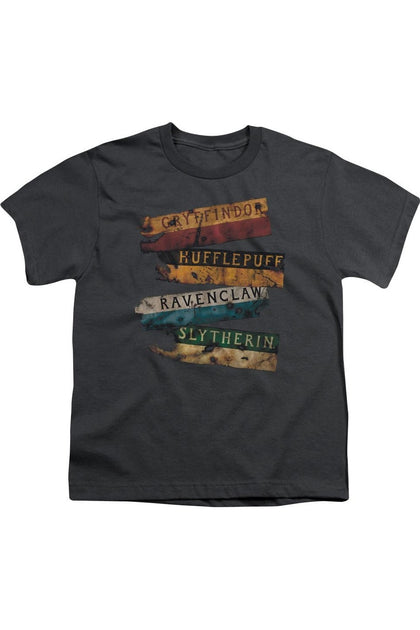 Gildan Harry Potter Burnt Banners T-Shirt Black Small 2