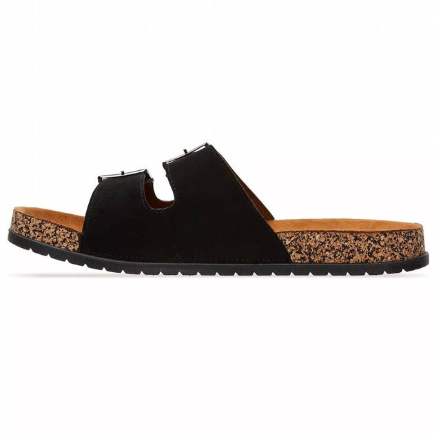 Andrea Double Buckle Strap Sandal Black US 10 3