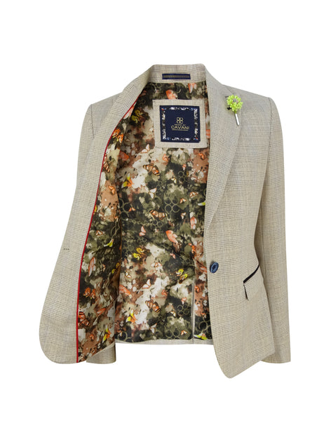 Infinity Women's Tweed Herringbone Jacket Cream US 14 4