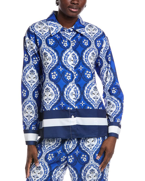 Gracia Pajama Shirt Blue Small 2