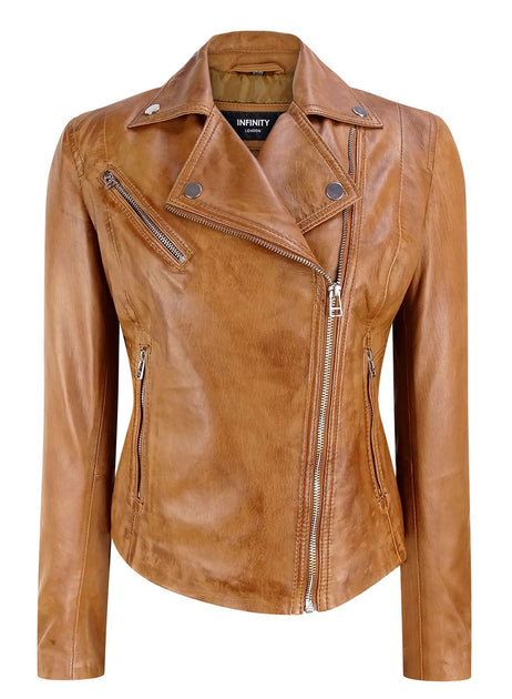 TruClothing Brando Biker Leather Jacket Brown Small 2