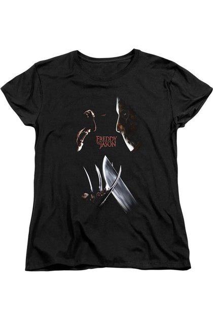 Gildan Freddy Vs Jason Face Off Short Sleeve T-Shirt Black Small 2