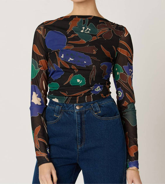 Cleobella Remy Long Sleeve Top Blue Small 2