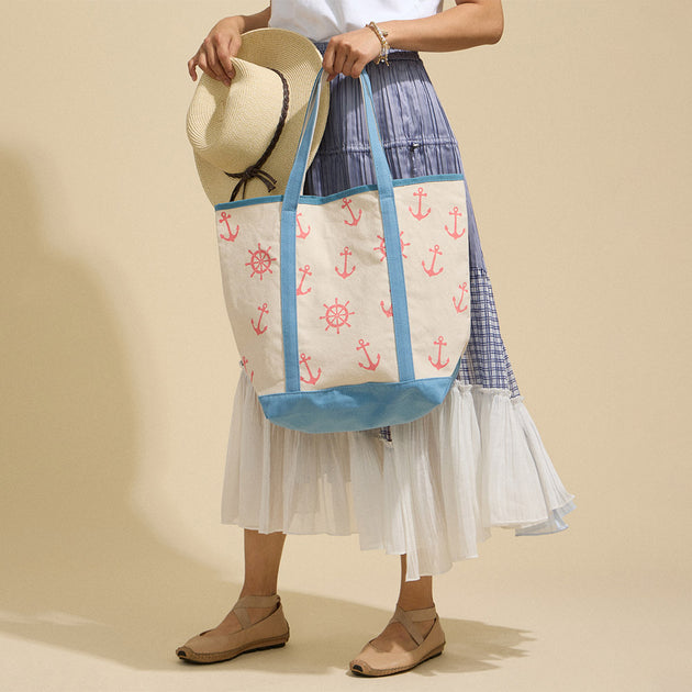 FASHNZFAB Anchor Wheel Printed Tote Bag Multi One Size 4