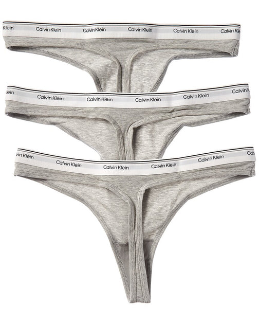 Calvin Klein 3pk Thong Grey Large 3
